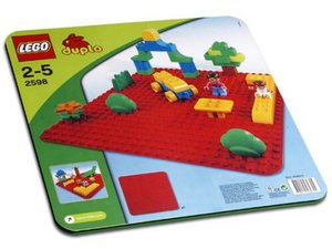 LEGO 2598 Grondplaat ROOD