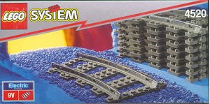 LEGO 4520 8 gebogen rails 9V