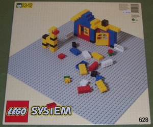 LEGO 628 Grijze grondplaat