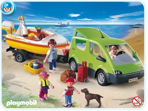Playmobil 4144 Gezinswagen met speedboot
