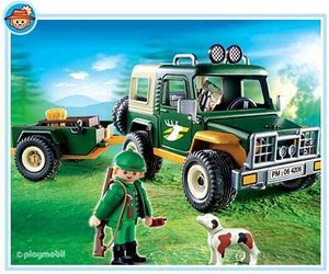 Playmobil 4206 Boswachtersvoertuig met aanhangwagen