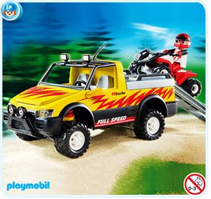 Playmobil 4228 Pick-Up met rode quad