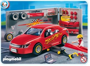 Playmobil 4321 Rode sportwagen met werkplaats