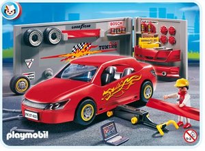 Playmobil 4321 Rode sportwagen met werkplaats