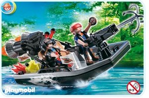 Playmobil 4845 Schattenjagers met boot en kanon