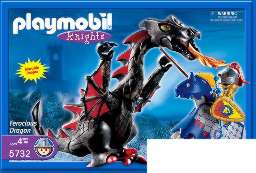Playmobil 5732 Zwarte draak met ridder