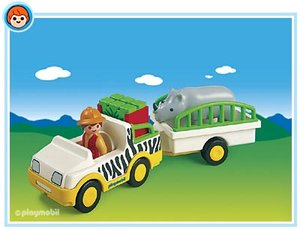 Playmobil 6743 1.2.3 Neushoorn transport