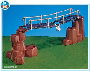 Playmobil 7272 Hangbrug met valluik en rotsen