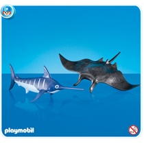 Playmobil 7434 Pijlstaartrog en zwaardvis