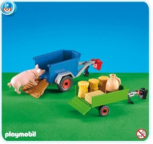 Playmobil 7439 2 Aanhangers met beesten