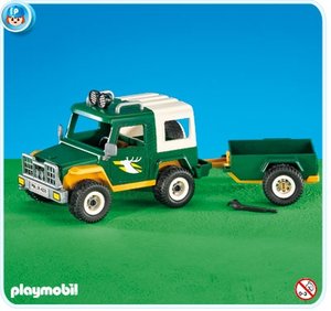 Playmobil 7472 Boswachtersvoertuig met aanhangwagen